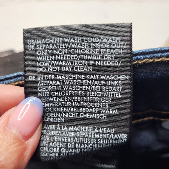 Liverpool Kingston Modern Slim Straight Jeans Dark Stanton Wash Button Zip 30x34 - Picture 12 of 13